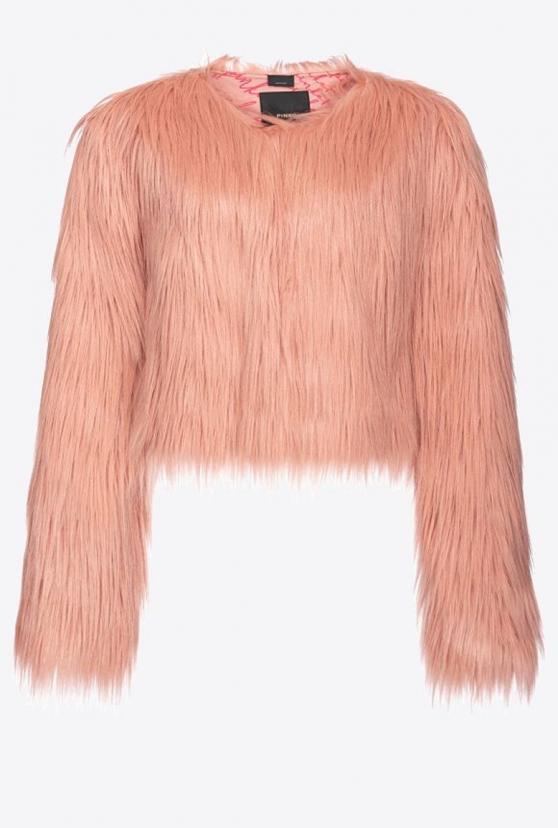 Pinko Faux Fur Jacket CAMEO ROSE | SN-PKO33674