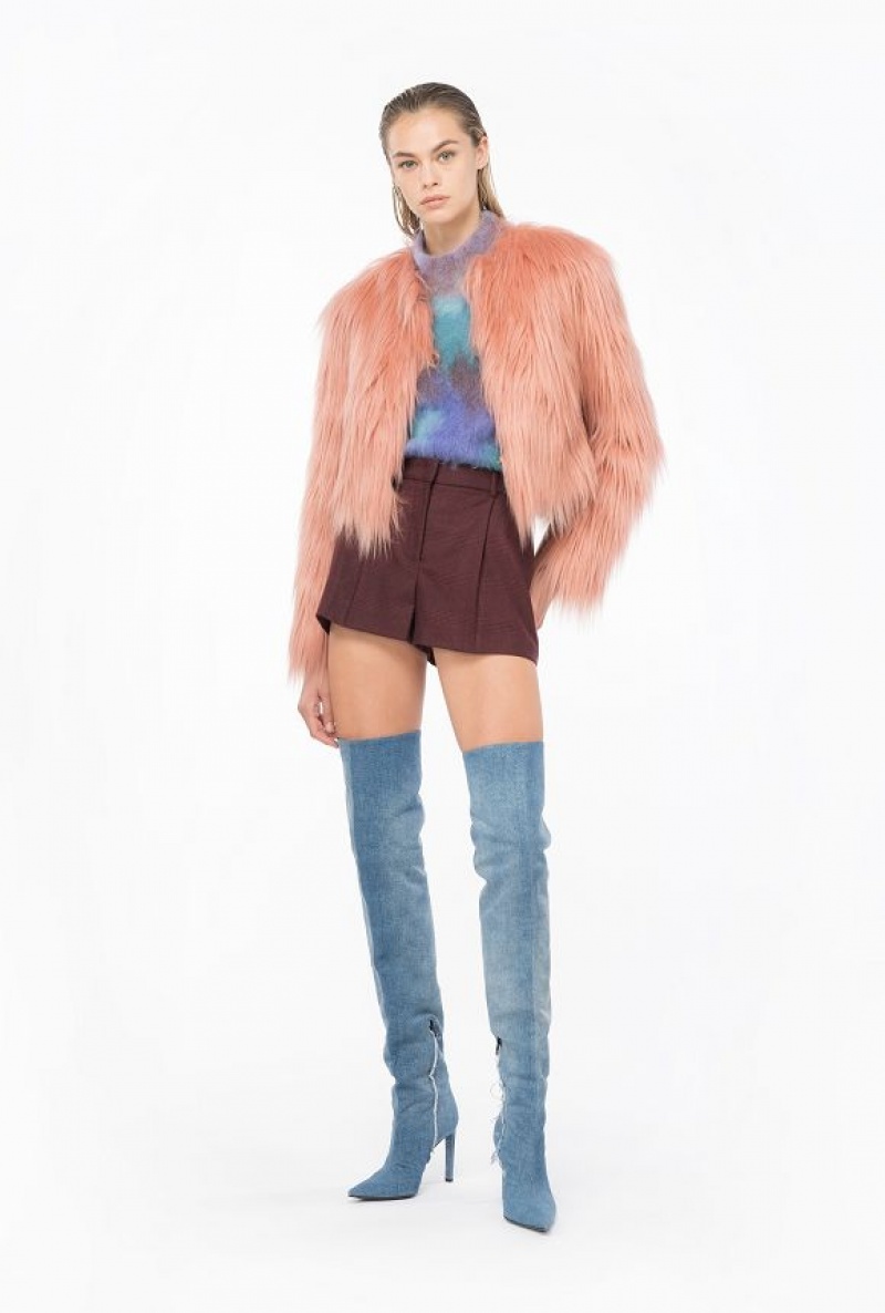 Pinko Faux Fur Jacket CAMEO ROSE | SN-PKO33674