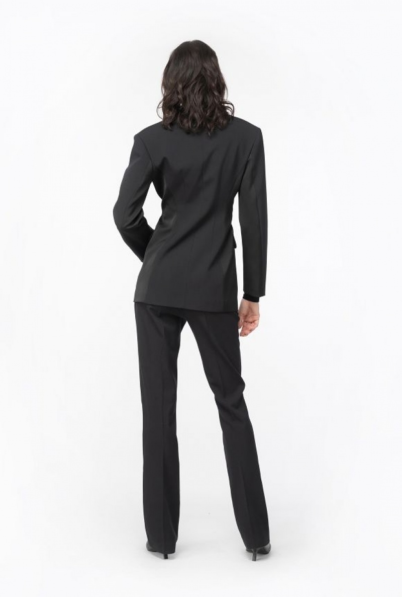 Pinko Feminine Twill And Satin Blazer LIMO BLACK | SN-PKO33961