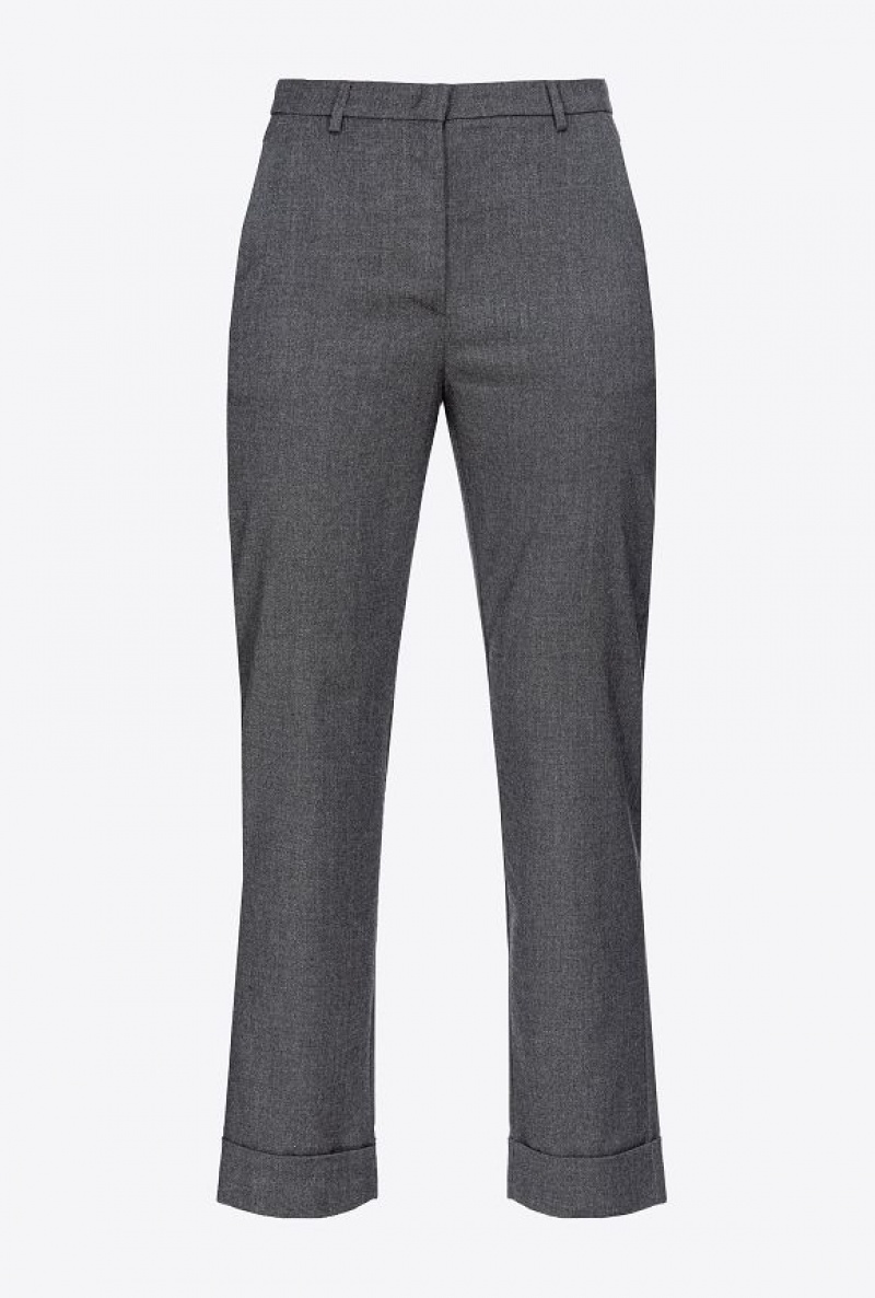 Pinko Flannel Trousers DARK GREY | SN-PKO33782