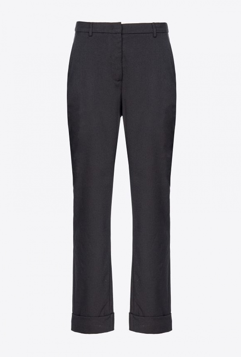 Pinko Flannel Trousers LIMO BLACK | SN-PKO33774