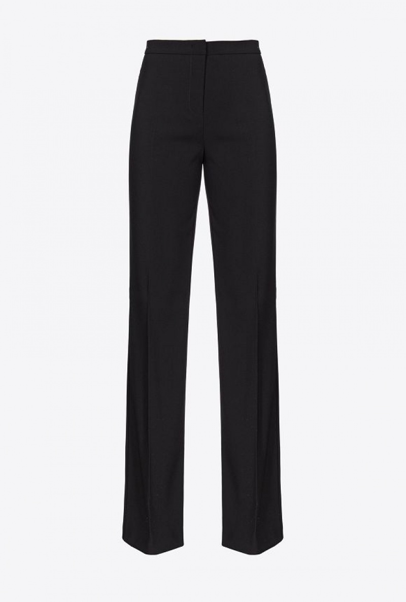 Pinko Flared Full Milano Trousers LIMO BLACK | SN-PKO33926