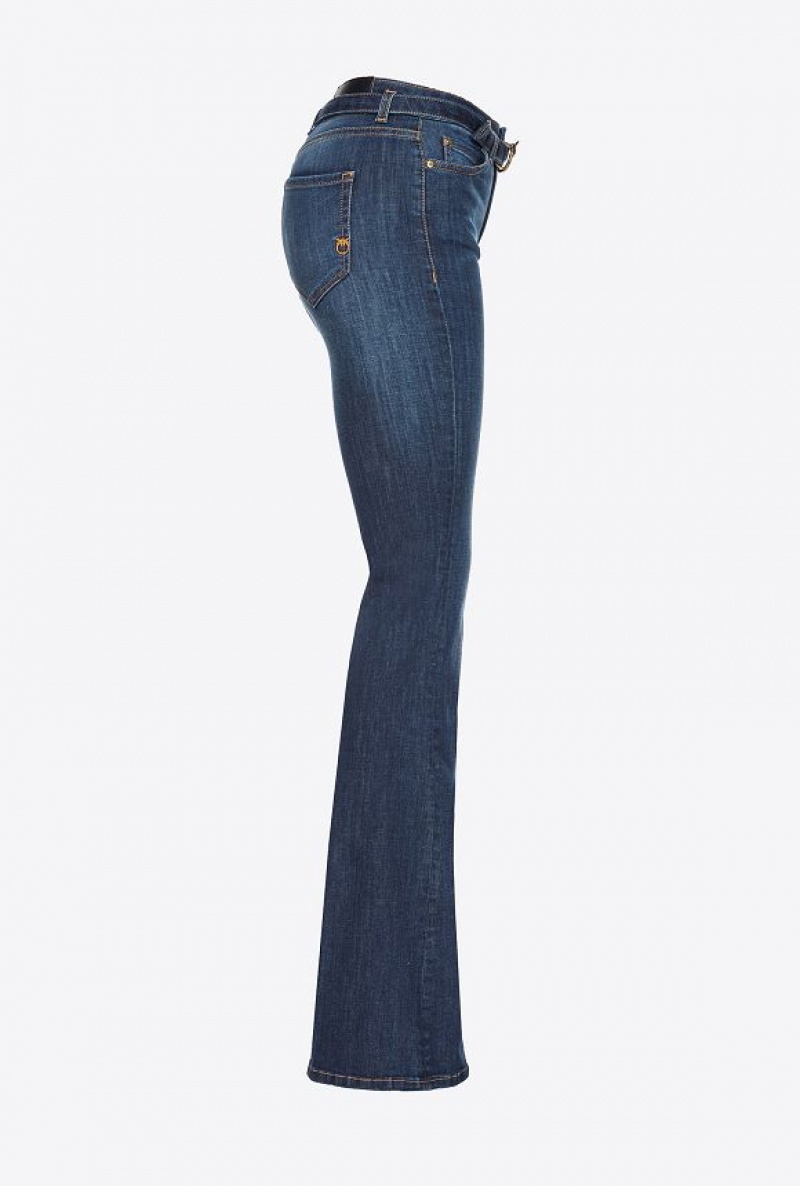 Pinko Flared Power Stretch Denim Jeans DARK WASH | SN-PKO33992