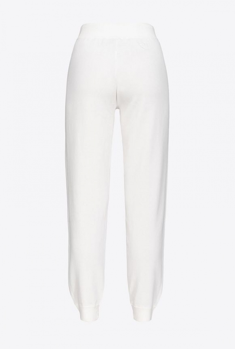 Pinko Fleece Joggers BRIGHT WHITE | SN-PKO33723