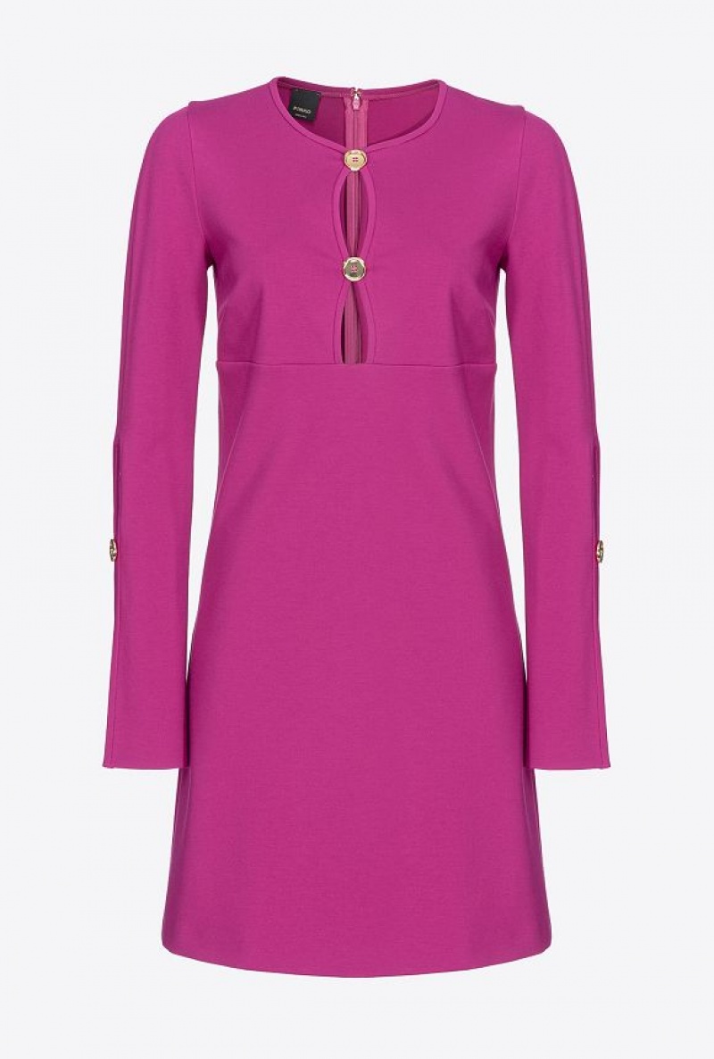 Pinko Full Milano Mini Dress BOUGAINVILLEA PURPLE | SN-PKO33917