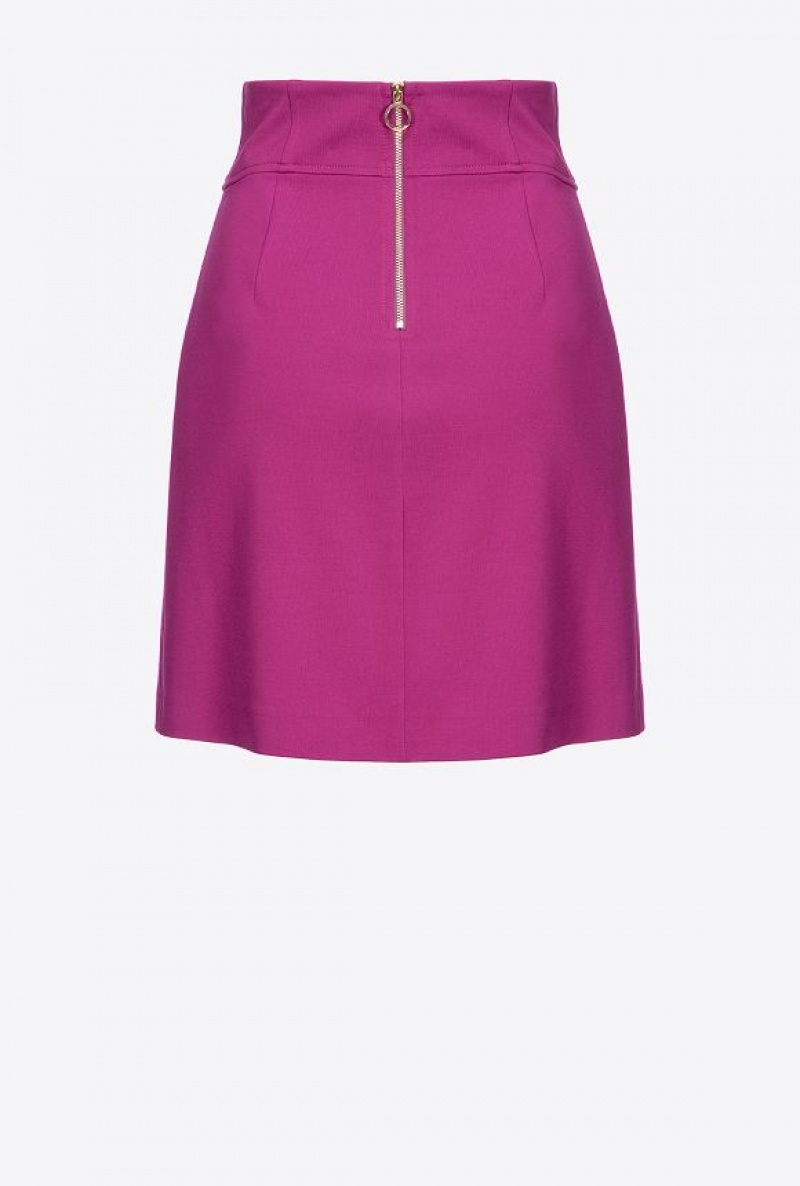 Pinko Full Milano Mini Skirt BOUGAINVILLEA PURPLE | SN-PKO33920