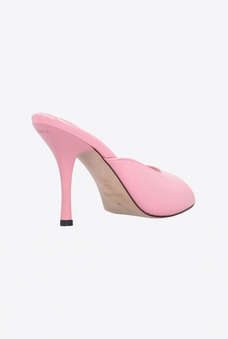 Pinko Heeled Mule Sandals PINK | SN-PKO34153