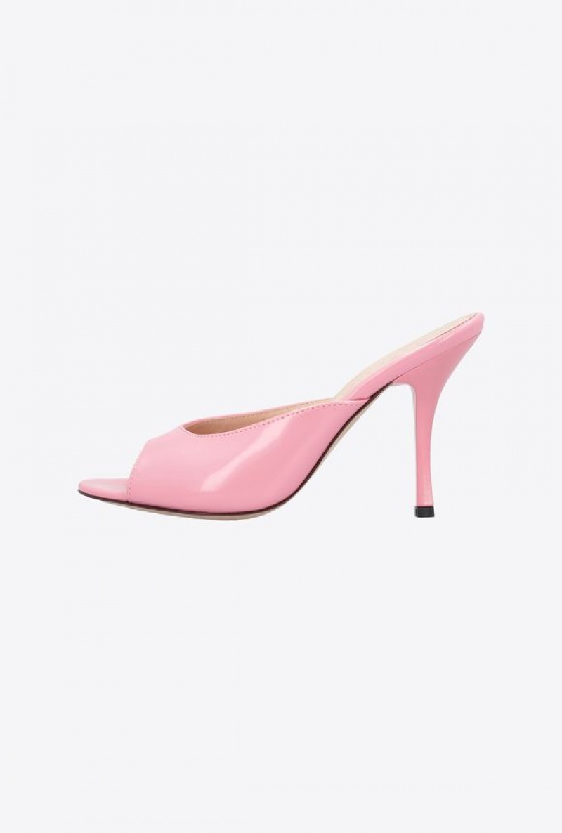 Pinko Heeled Mule Sandals PINK | SN-PKO34153