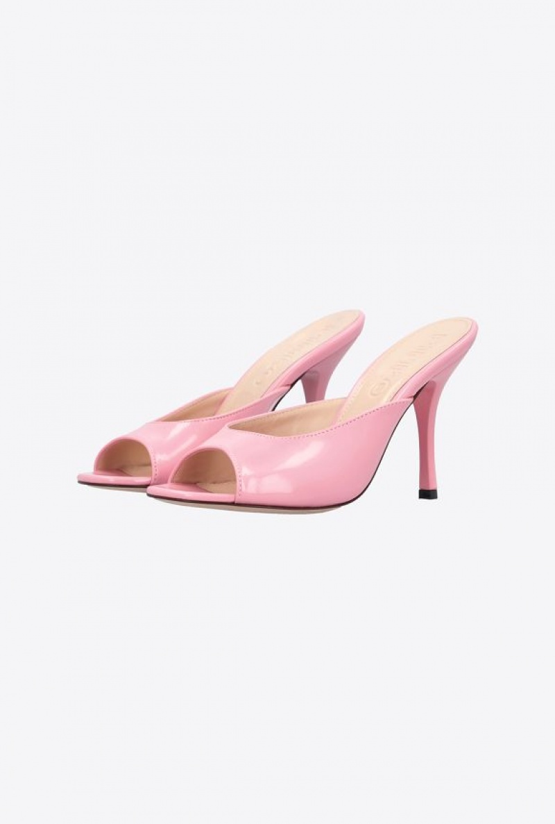 Pinko Heeled Mule Sandals PINK | SN-PKO34153