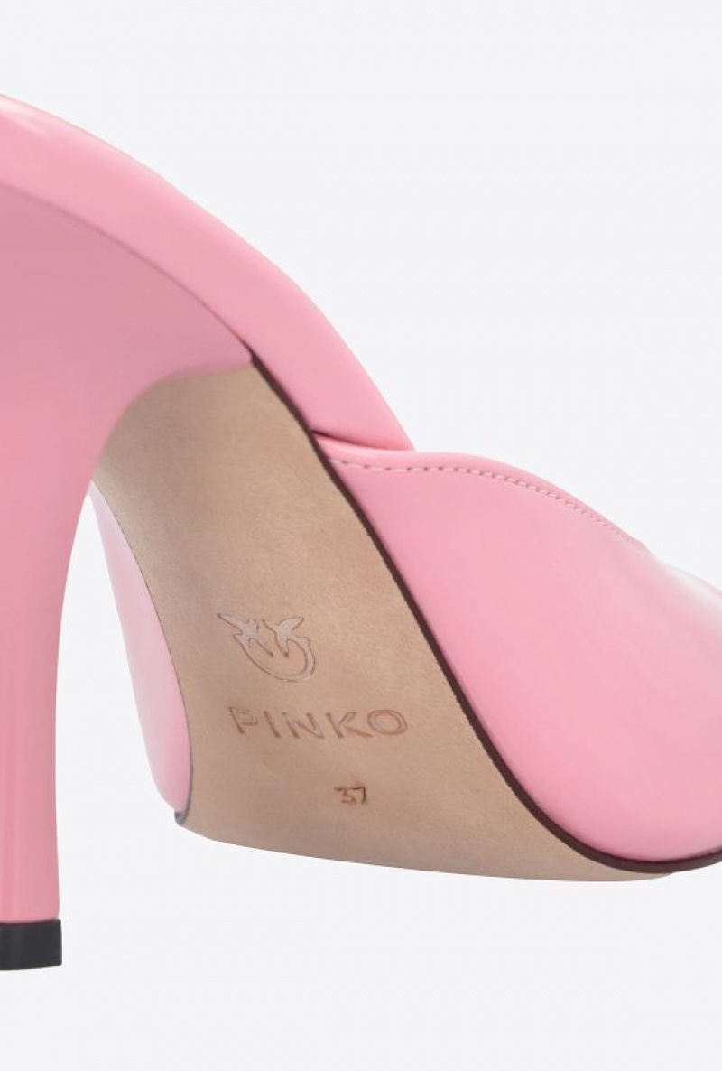 Pinko Heeled Mule Sandals PINK | SN-PKO34153