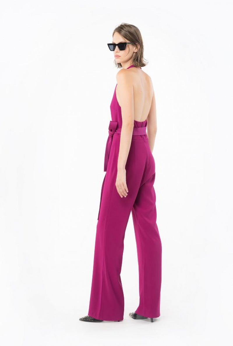 Pinko Jumpsuit With Contrasting Bow BOUGAINVILLEA PURPLE | SN-PKO33033