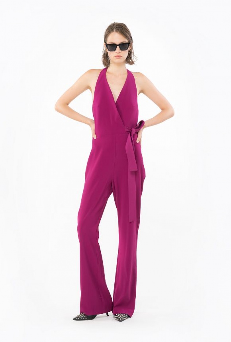 Pinko Jumpsuit With Contrasting Bow BOUGAINVILLEA PURPLE | SN-PKO33033