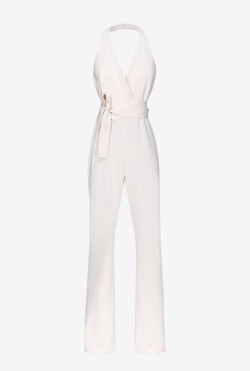 Pinko Jumpsuit With Contrasting Bow PASTEL PARCHMENT | SN-PKO33123