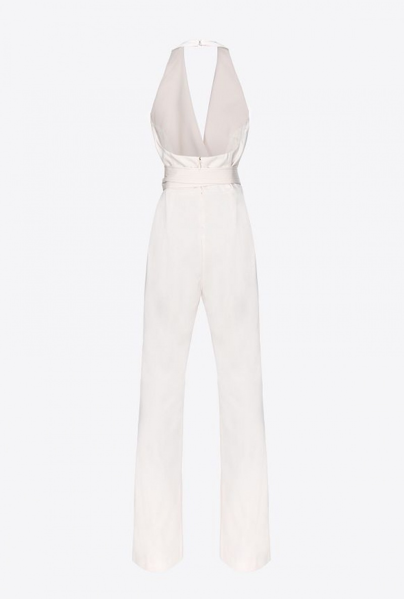 Pinko Jumpsuit With Contrasting Bow PASTEL PARCHMENT | SN-PKO33123