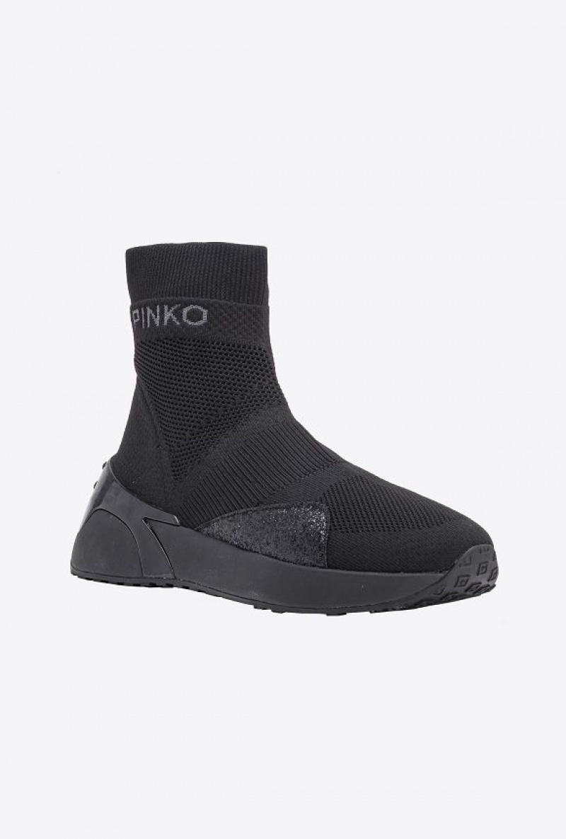 Pinko Knitted Sneakers LIMO BLACK | SN-PKO34118