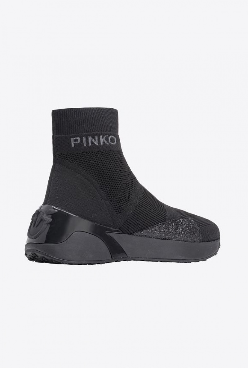 Pinko Knitted Sneakers LIMO BLACK | SN-PKO34118