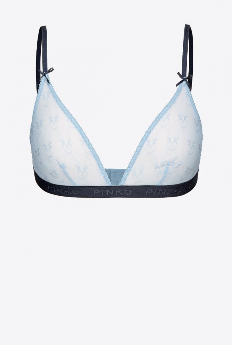 Pinko Lace Triangle Bra LIGHT BLUE/BLUE | SN-PKO34110