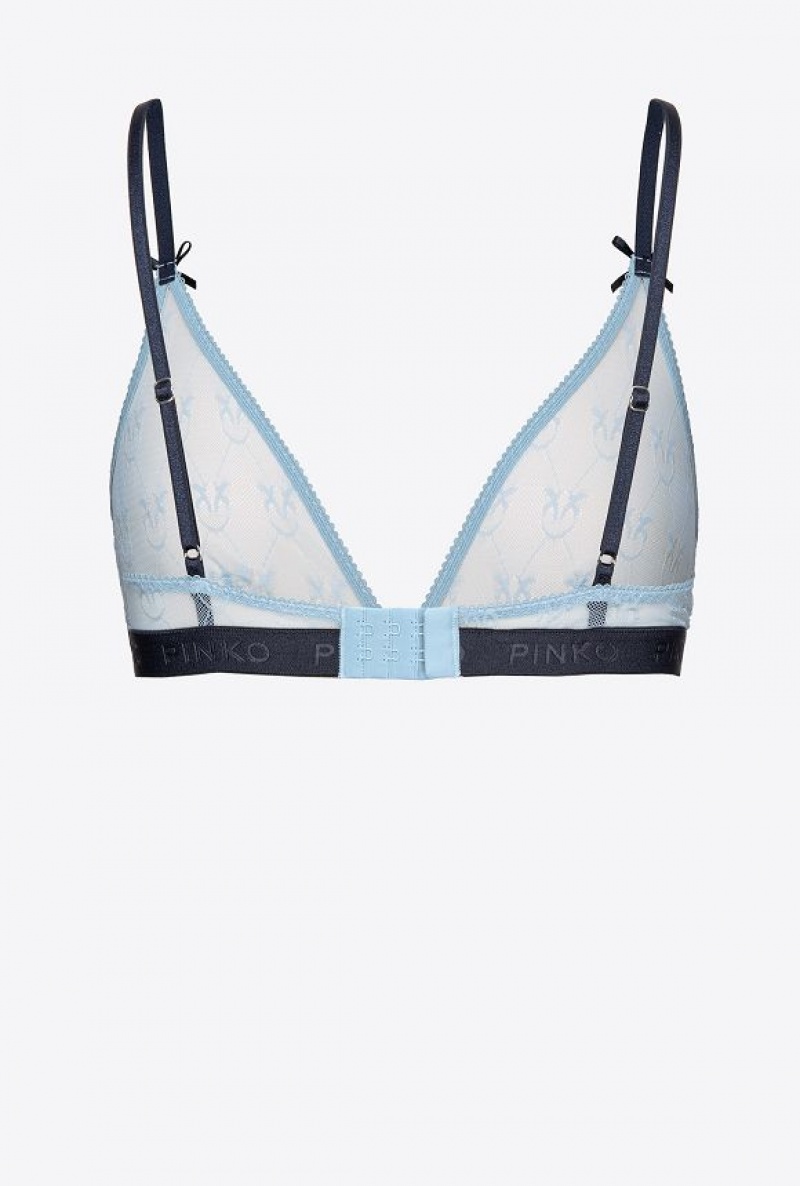 Pinko Lace Triangle Bra LIGHT BLUE/BLUE | SN-PKO34110