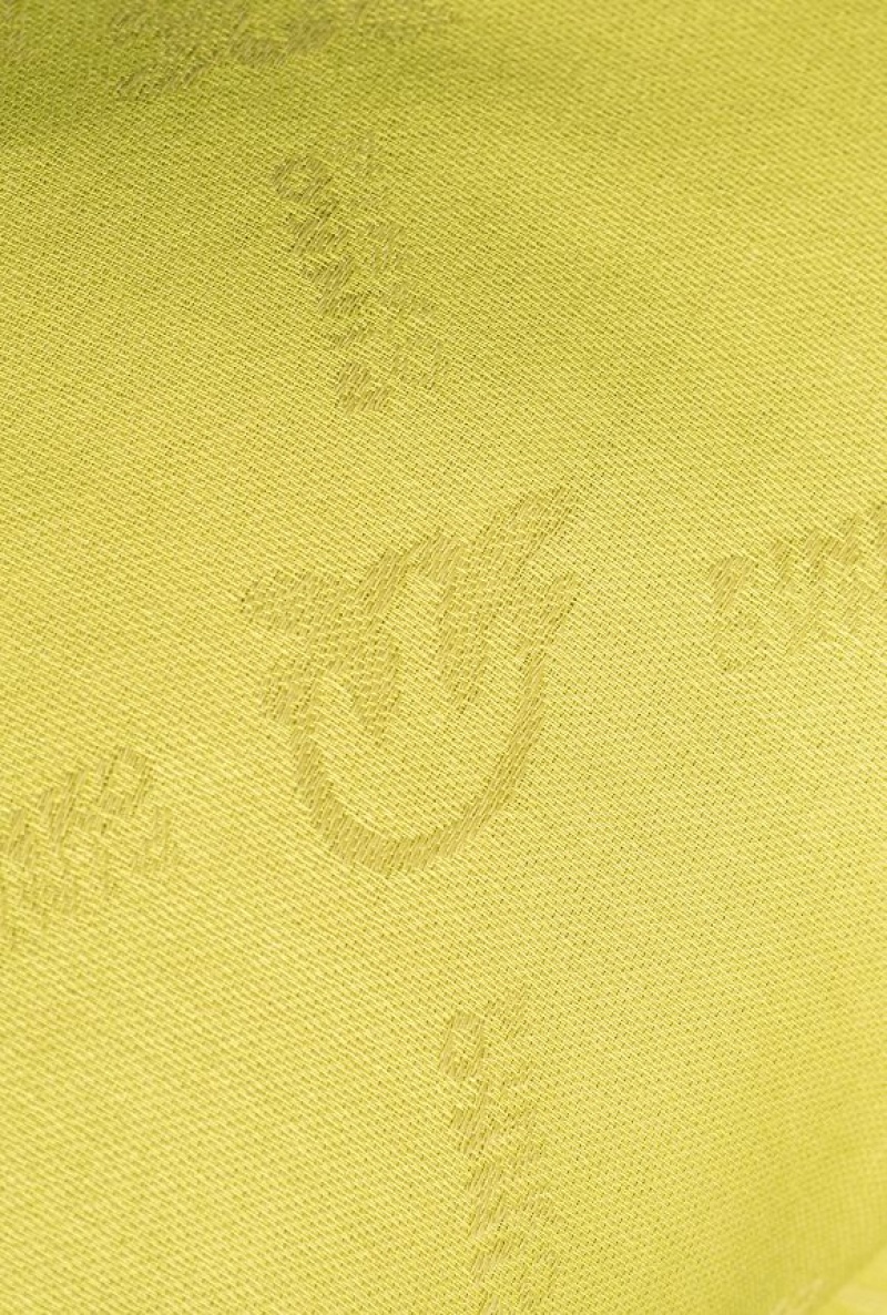 Pinko Large Monogram Scarf LIME YELLOW | SN-PKO34384