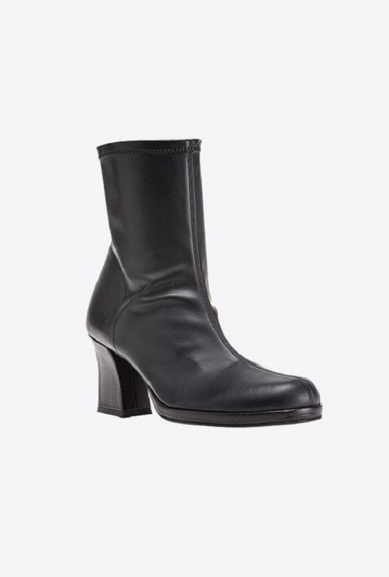 Pinko Leather-effect Ankle Boots LIMO BLACK | SN-PKO34134