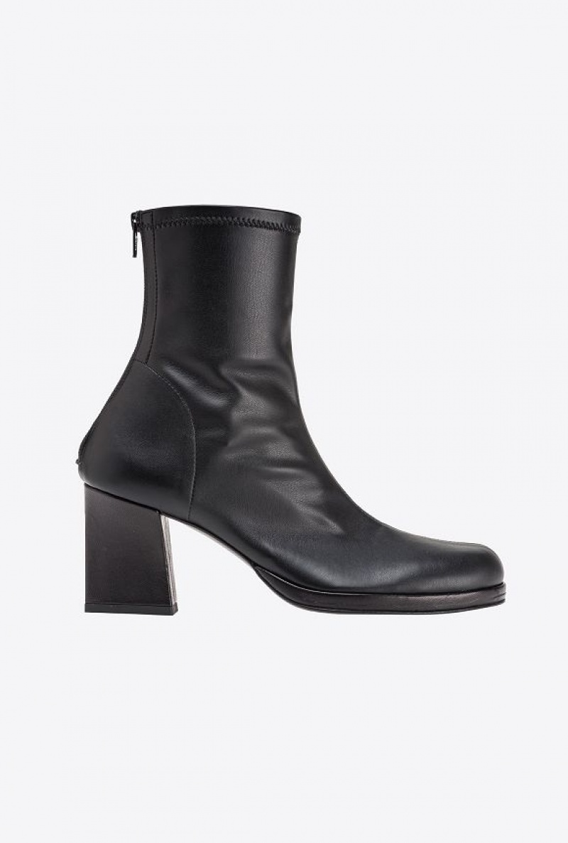 Pinko Leather-effect Ankle Boots LIMO BLACK | SN-PKO34134