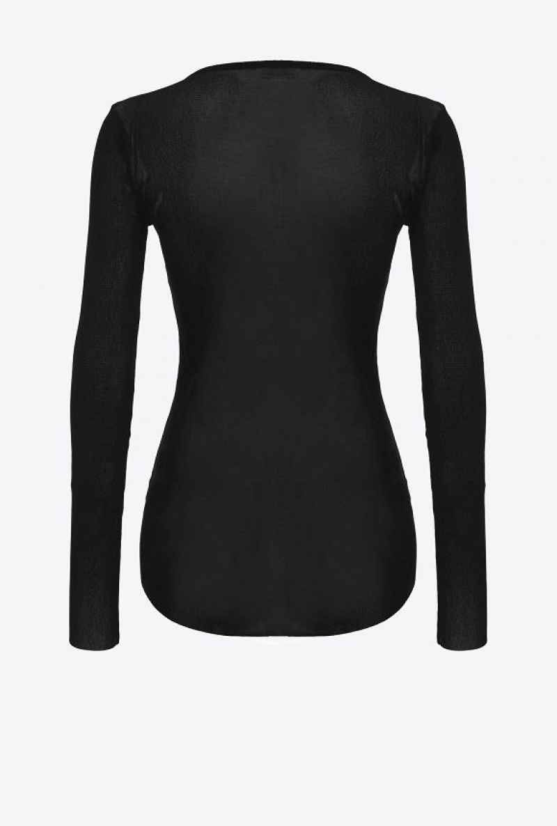 Pinko Long-sleeved Sweater LIMO BLACK | SN-PKO33385