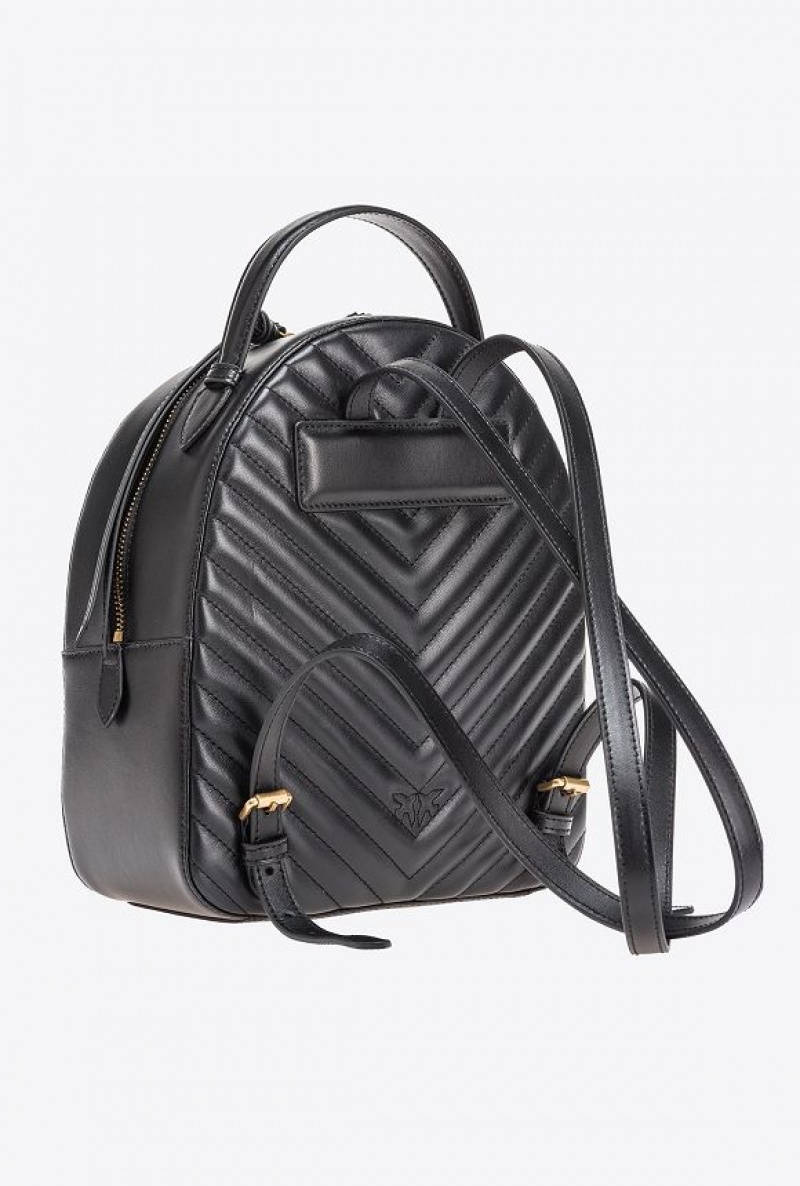 Pinko Love Backpack BLACK-ANTIQUE GOLD | SN-PKO32631