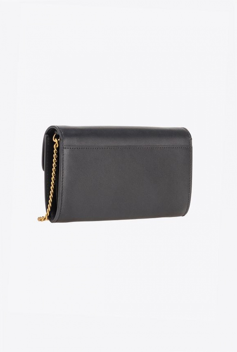 Pinko Love Bag One Wallet Simply BLACK-ANTIQUE GOLD | SN-PKO32789