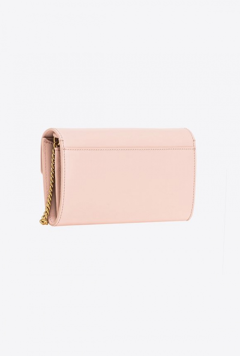 Pinko Love Bag One Wallet Simply PINK/DUSTY PINK-ANTIQUE GOLD | SN-PKO34259