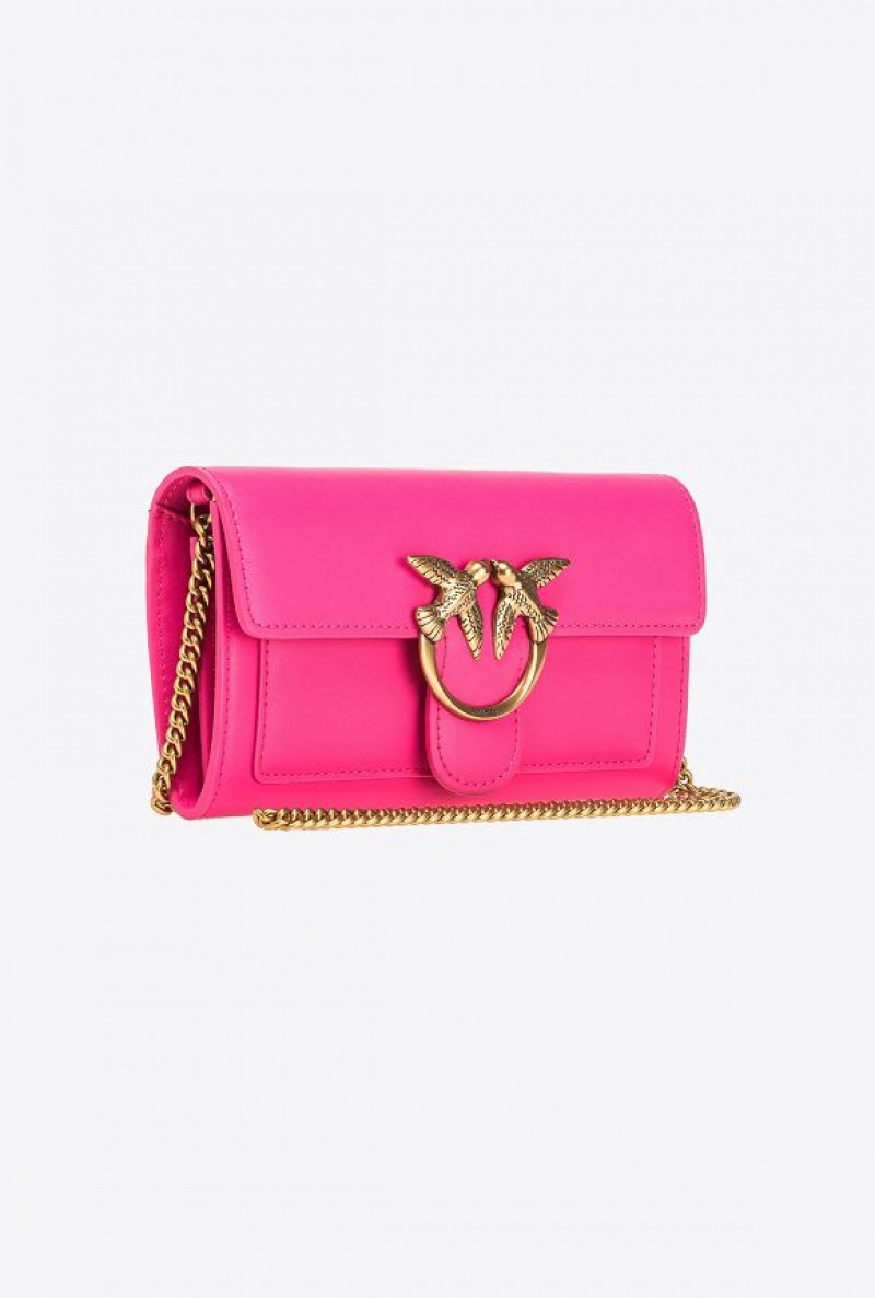 Pinko Love Bag One Wallet Simply PINKO PINK-ANTIQUE GOLD | SN-PKO34354