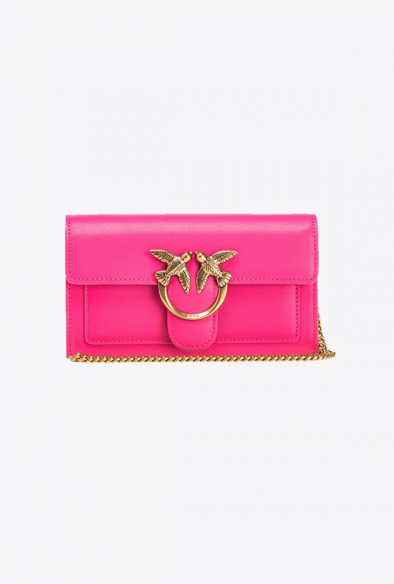 Pinko Love Bag One Wallet Simply PINKO PINK-ANTIQUE GOLD | SN-PKO34354