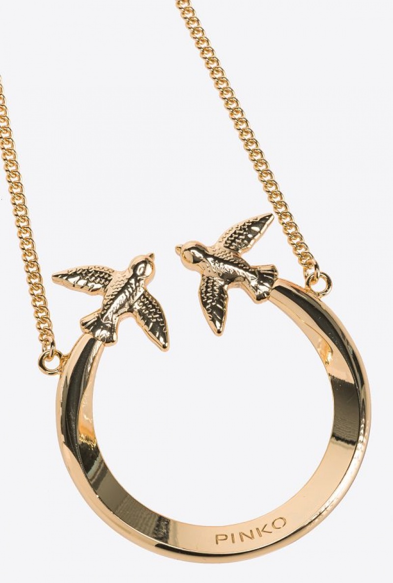 Pinko Love Birds Large Necklace GOLD | SN-PKO34410