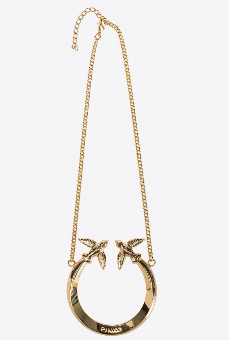 Pinko Love Birds Large Necklace GOLD | SN-PKO34410