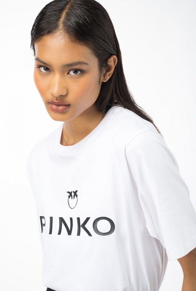 Pinko Maxi-logo T-shirt BRIGHT WHITE | SN-PKO33323