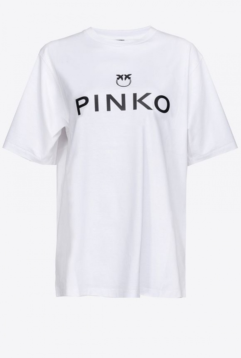 Pinko Maxi-logo T-shirt BRIGHT WHITE | SN-PKO33323