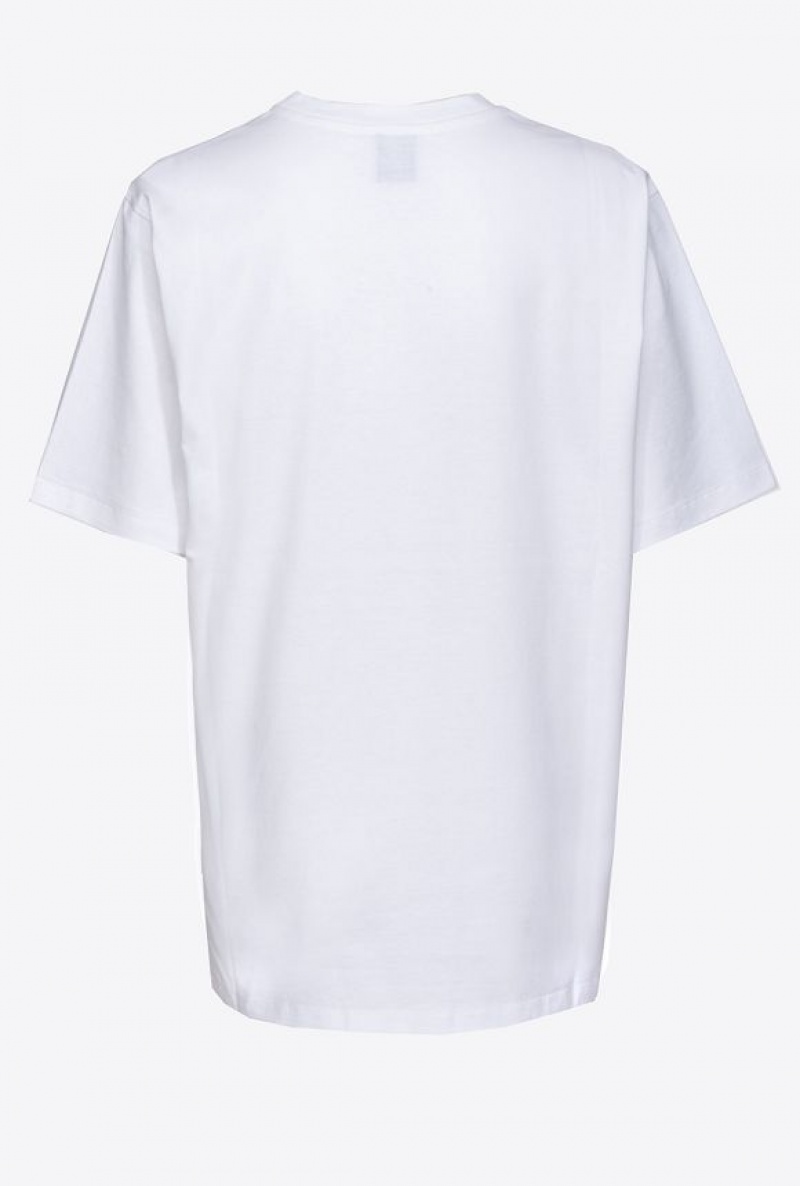 Pinko Maxi-logo T-shirt BRIGHT WHITE | SN-PKO33323