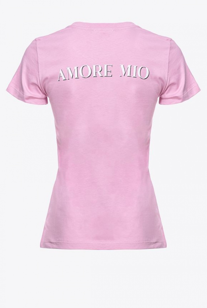 Pinko Mermaid-print T-shirt ORCHID SMOKE | SN-PKO33227