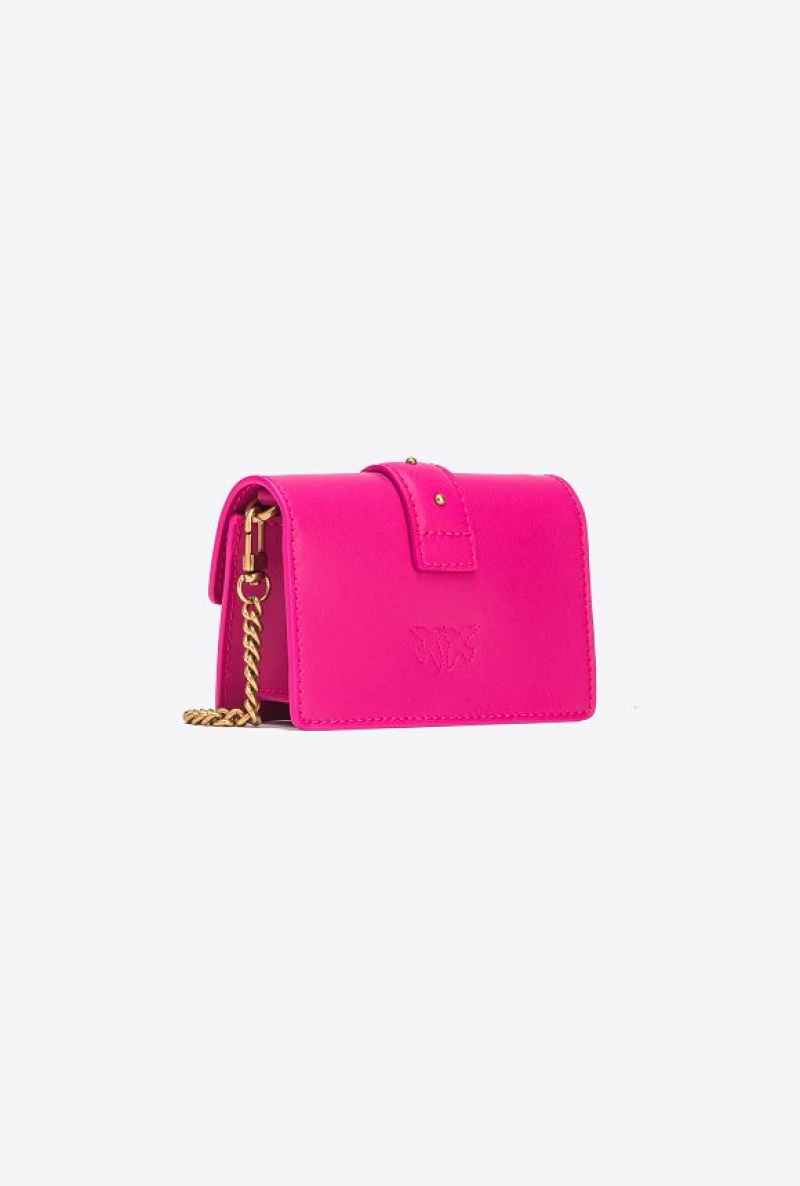 Pinko Micro Love Bag One Simply PINKO PINK-ANTIQUE GOLD | SN-PKO32431