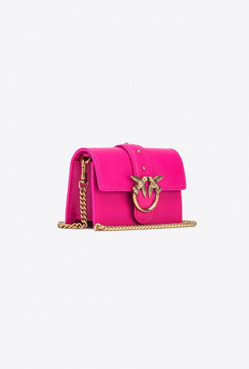 Pinko Micro Love Bag One Simply PINKO PINK-ANTIQUE GOLD | SN-PKO32431