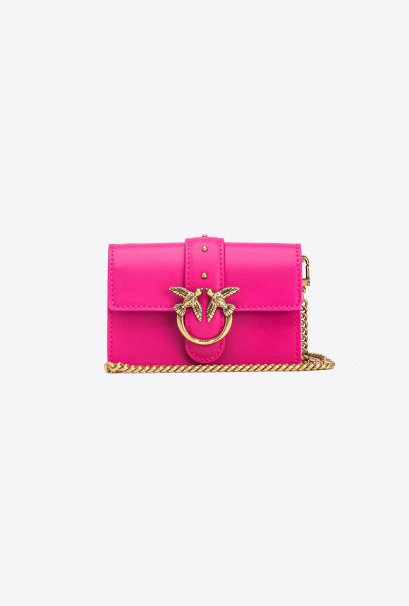 Pinko Micro Love Bag One Simply PINKO PINK-ANTIQUE GOLD | SN-PKO32431