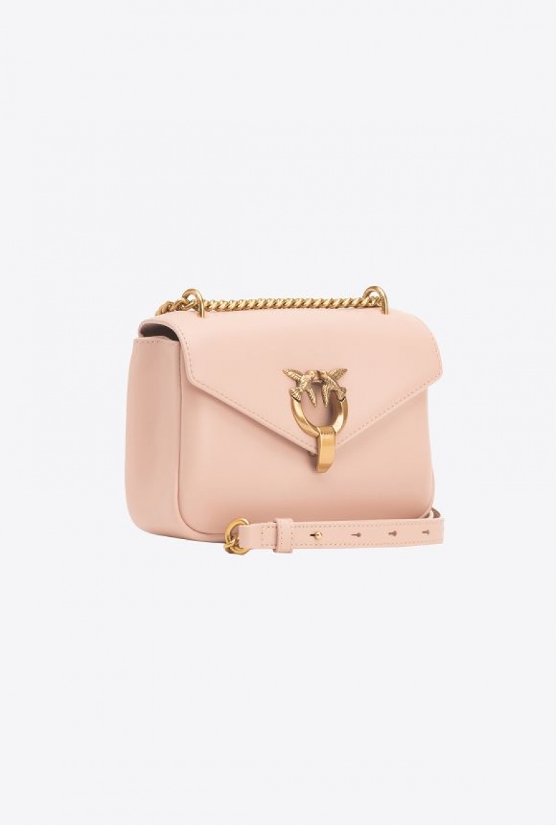 Pinko Mini Cupido Bag Messenger PINK/DUSTY PINK-ANTIQUE GOLD | SN-PKO32386