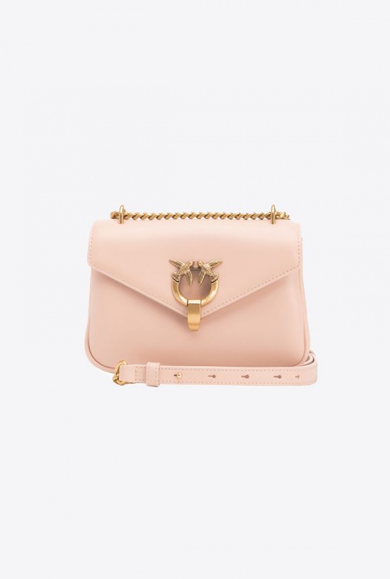 Pinko Mini Cupido Bag Messenger PINK/DUSTY PINK-ANTIQUE GOLD | SN-PKO32386