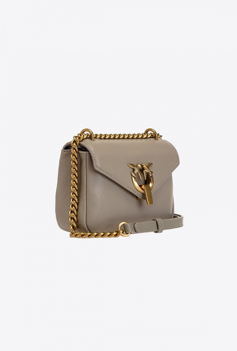 Pinko Mini Cupido Bag Messenger WALNUT-ANTIQUE GOLD | SN-PKO32675