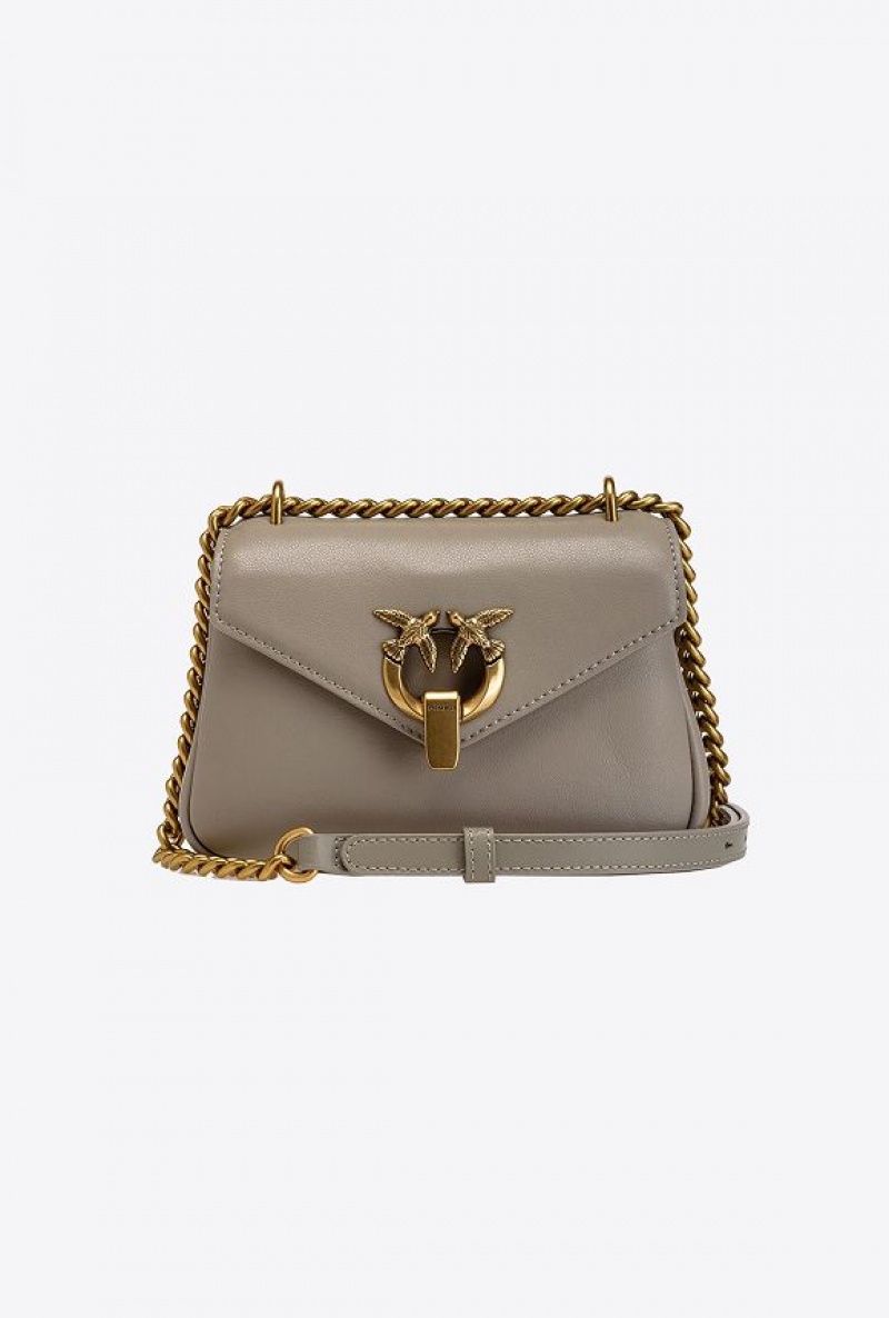 Pinko Mini Cupido Bag Messenger WALNUT-ANTIQUE GOLD | SN-PKO32387