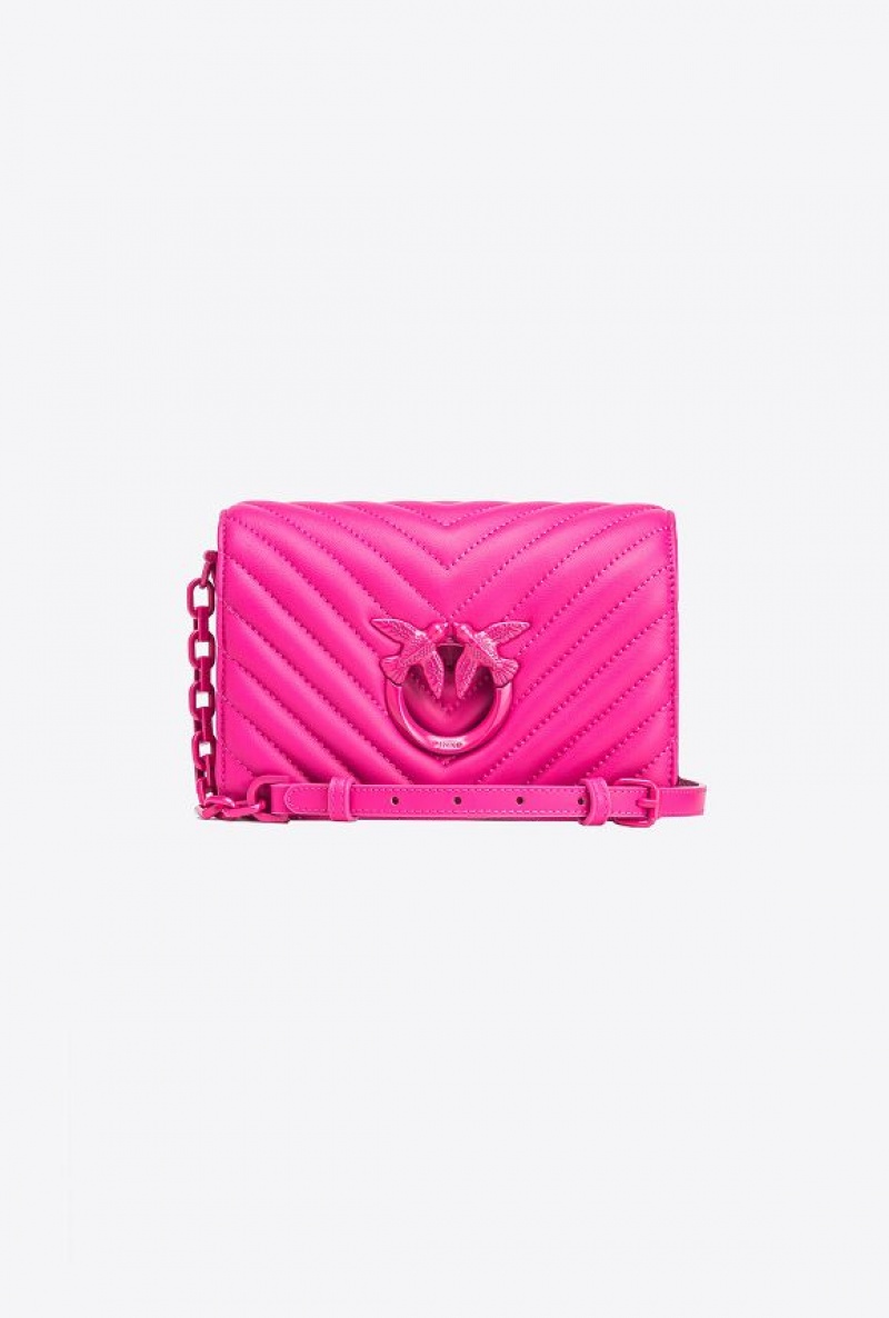 Pinko Mini Love Bag Click Chevron Colour Block PINKO PINK-BLOCK COLOUR | SN-PKO32504