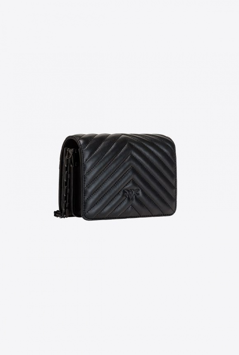 Pinko Mini Love Bag Click Chevron Colour Block LIMO BLACK BLOCK COLOUR | SN-PKO32505