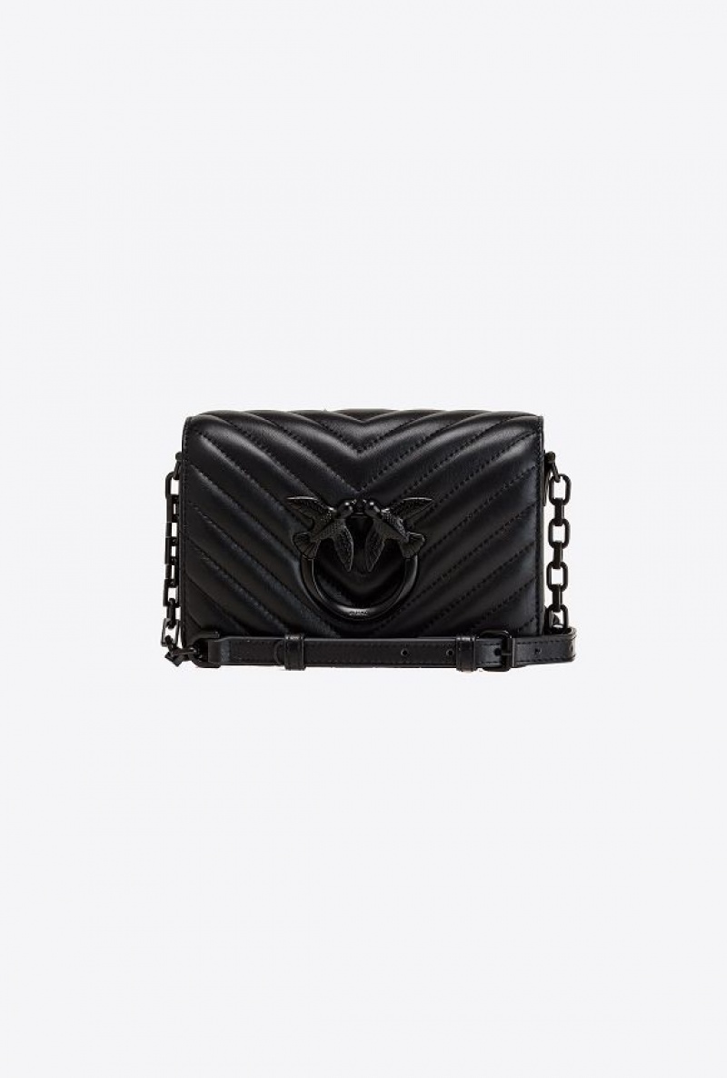 Pinko Mini Love Bag Click Chevron Colour Block LIMO BLACK BLOCK COLOUR | SN-PKO32505