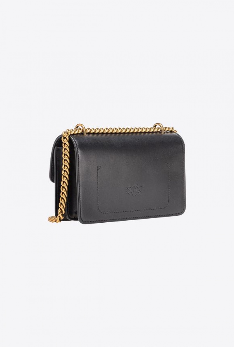 Pinko Mini Love Bag One Simply BLACK-ANTIQUE GOLD | SN-PKO32532