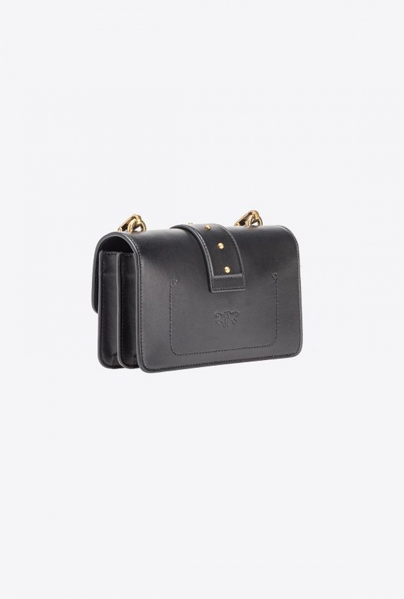 Pinko Mini Love Bag One Simply BLACK-ANTIQUE GOLD | SN-PKO32542