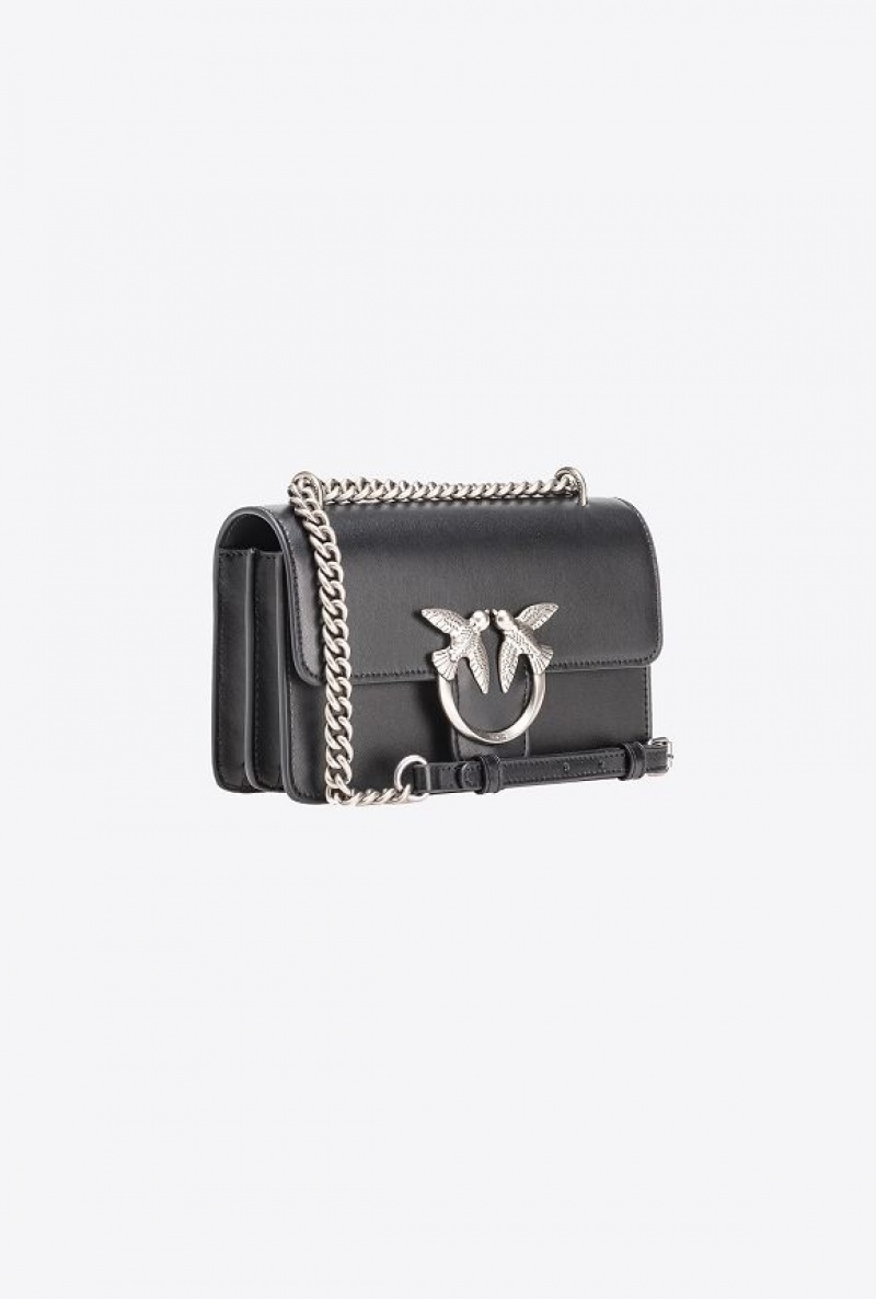 Pinko Mini Love Bag One Simply BLACK-OLD SILVER | SN-PKO32533